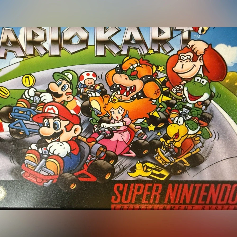 Nintendo Super Mario Kart Colorful Game Art 19x12.5”‎